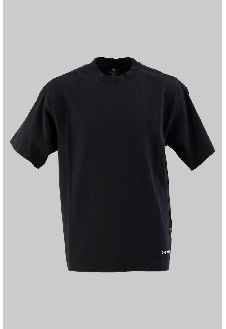 Tricou cu decolteu la baza gatului si logo pe spate