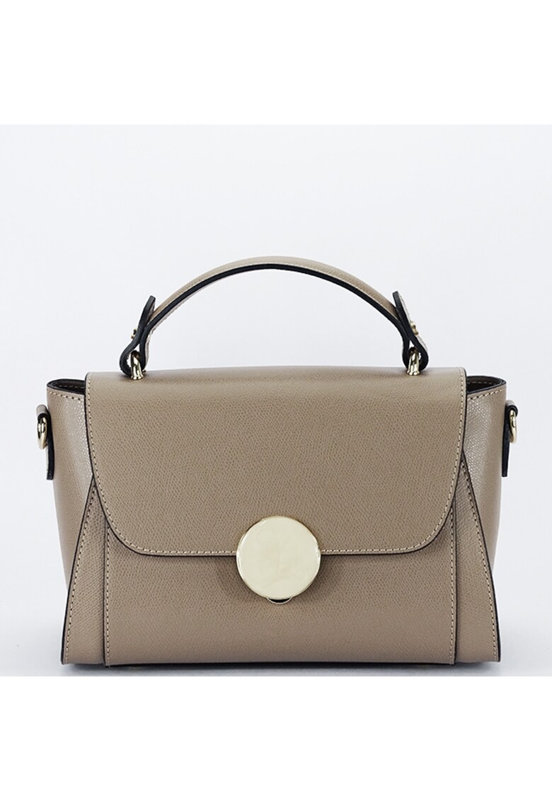 Geanta din piele naturala taupe 1590 123 18081 - Maro taupe