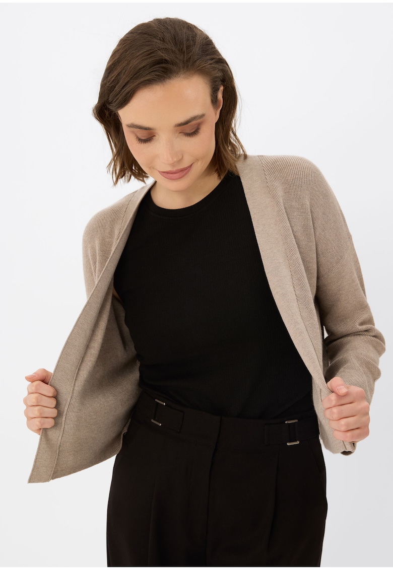 Cardigan scurt lejer - Bej