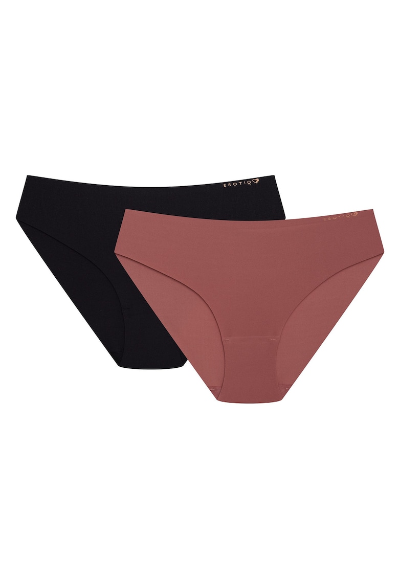 Chiloti figi dama - set de 2 perechi maro-roz Peachy