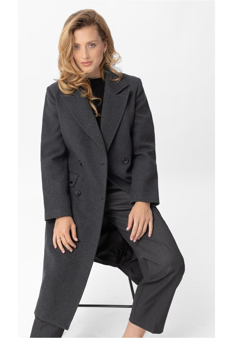 Palton grafit melange - Gri grafit