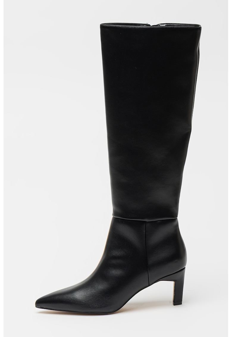 Cizme lungi din piele ecologica cu varf ascutit Selena