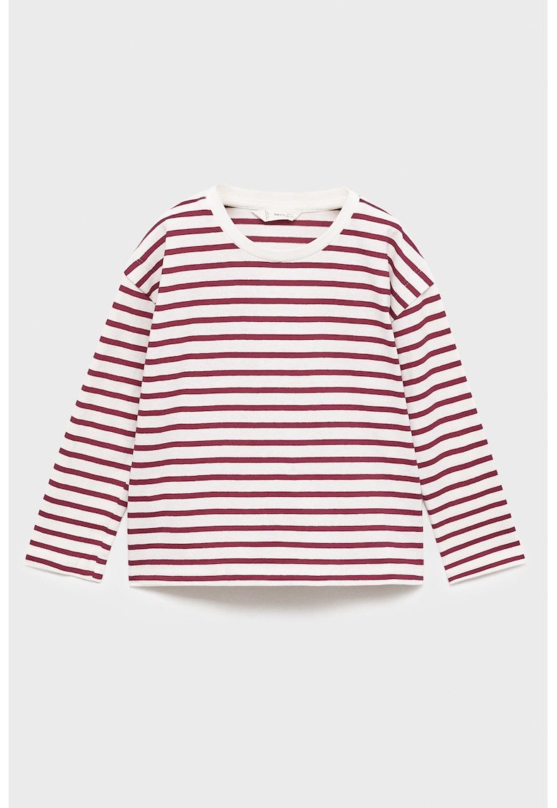 Bluza cu decolteu rotund si model in dungi