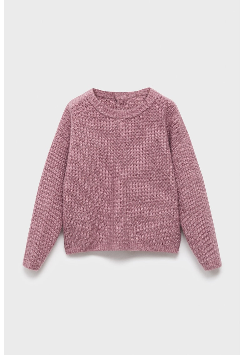 Pulover tricotat cu decolteu rotund