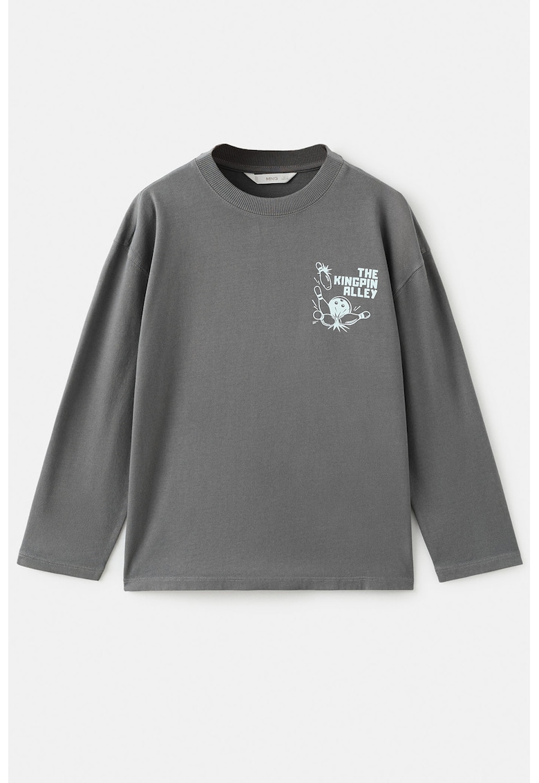 Bluza de trening din bumbac cu model grafic pe partea din spate