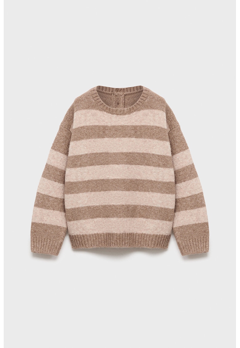 Pulover tricotat cu model in dungi