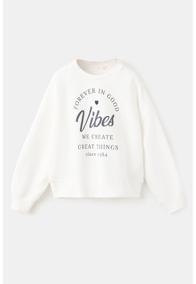 Bluza de trening din bumbac cu imprimeu text