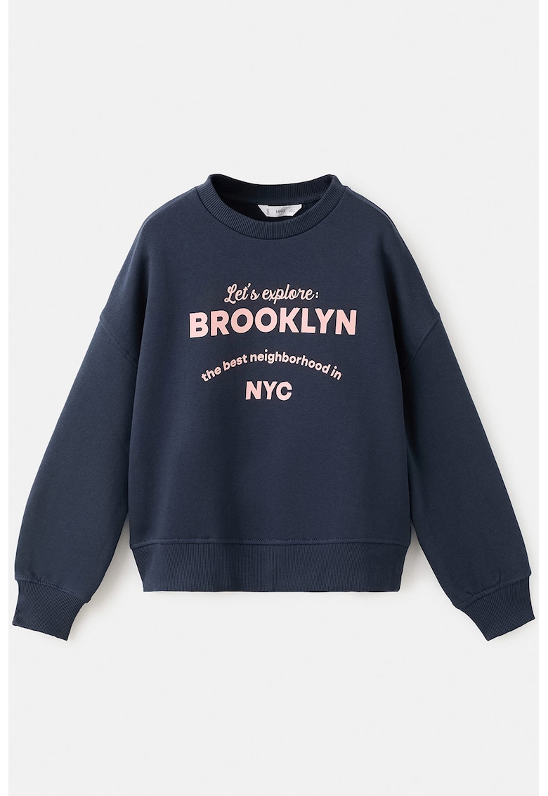 Bluza de trening din bumbac cu imprimeu text