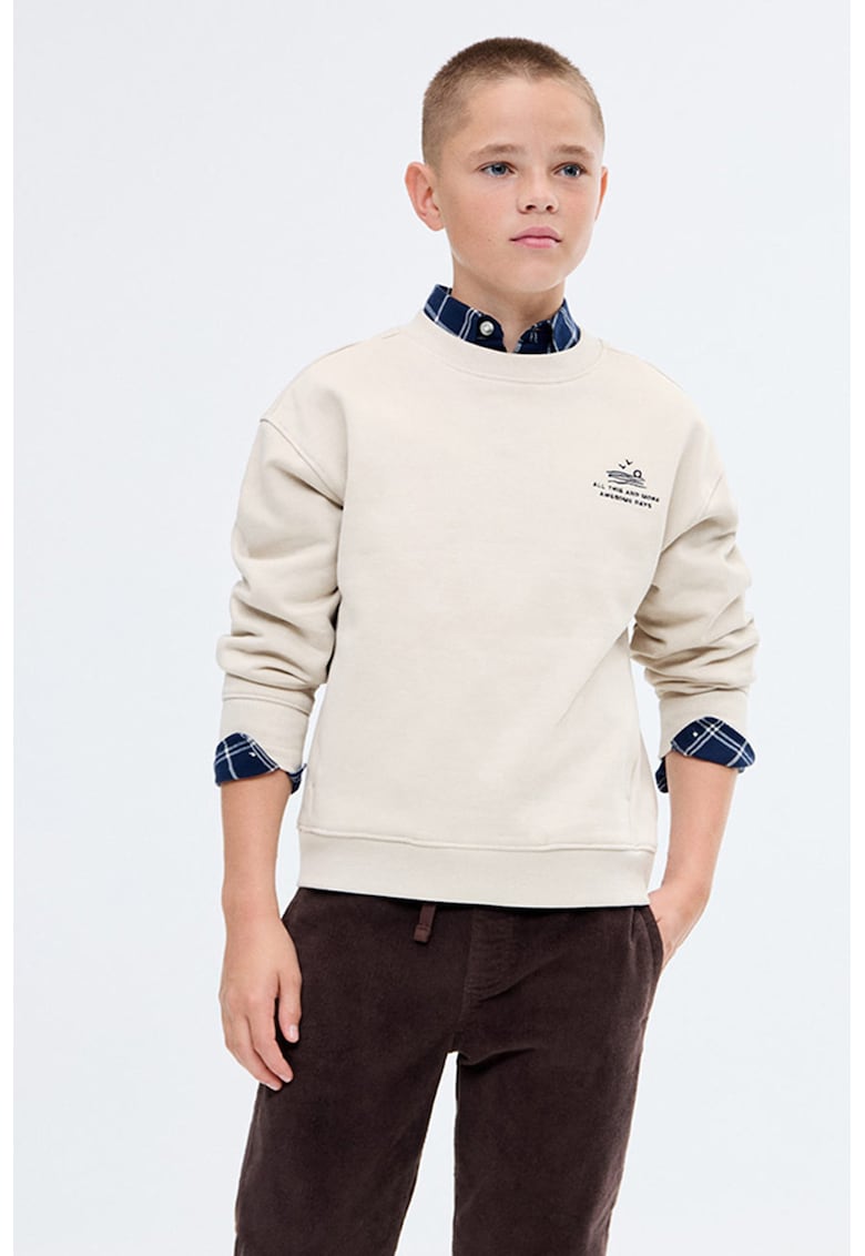 Bluza de trening cu imprimeu pe partea din spate