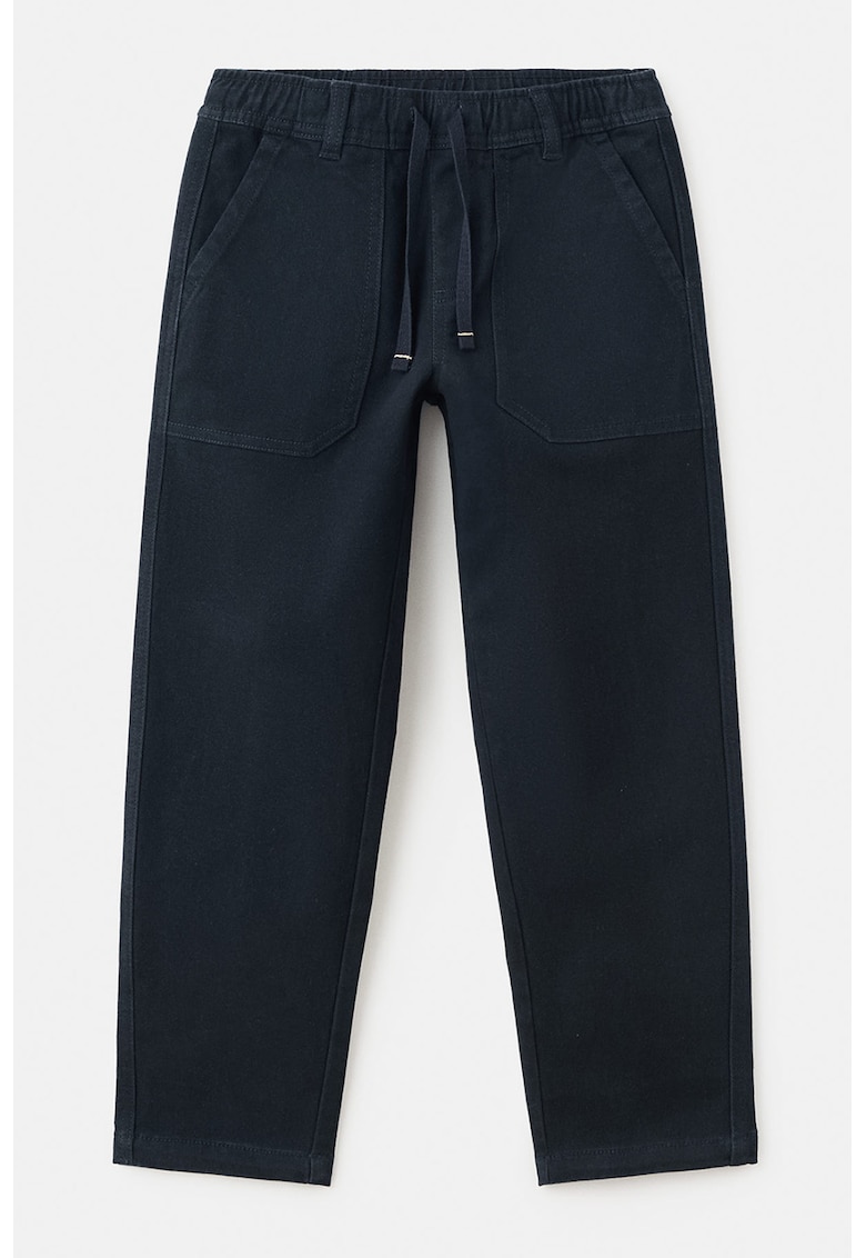 Pantaloni din amestec de bumbac cu snur in talie