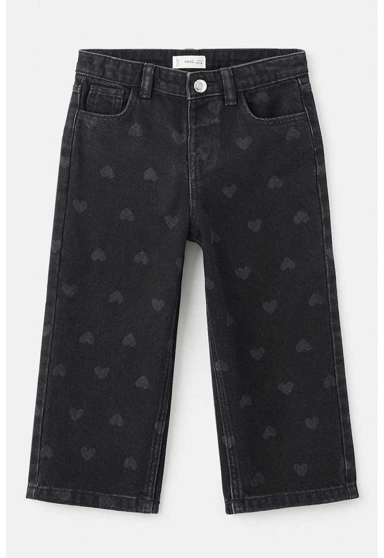 Blugi drepti cu model inimi