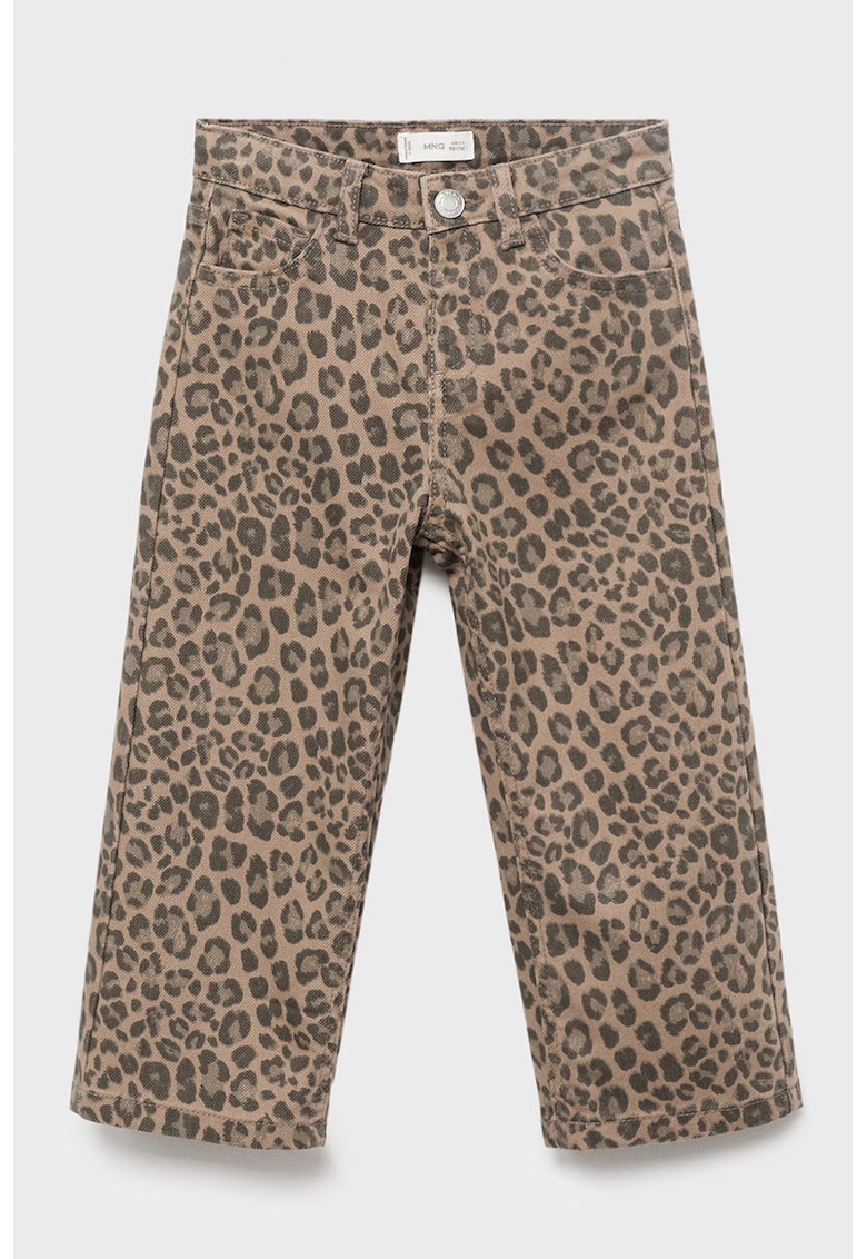 Pantaloni din bumbac cu design animal print