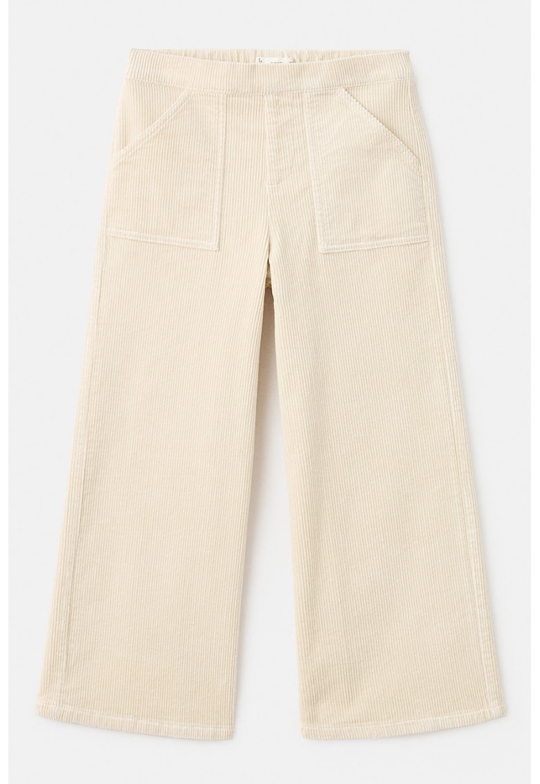 Pantaloni cu croiala ampla si buzunare - Galben pal