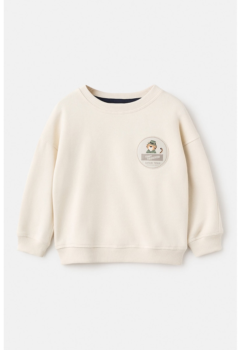 Bluza de trening cu imprimeu - terminatii elastice si mansete