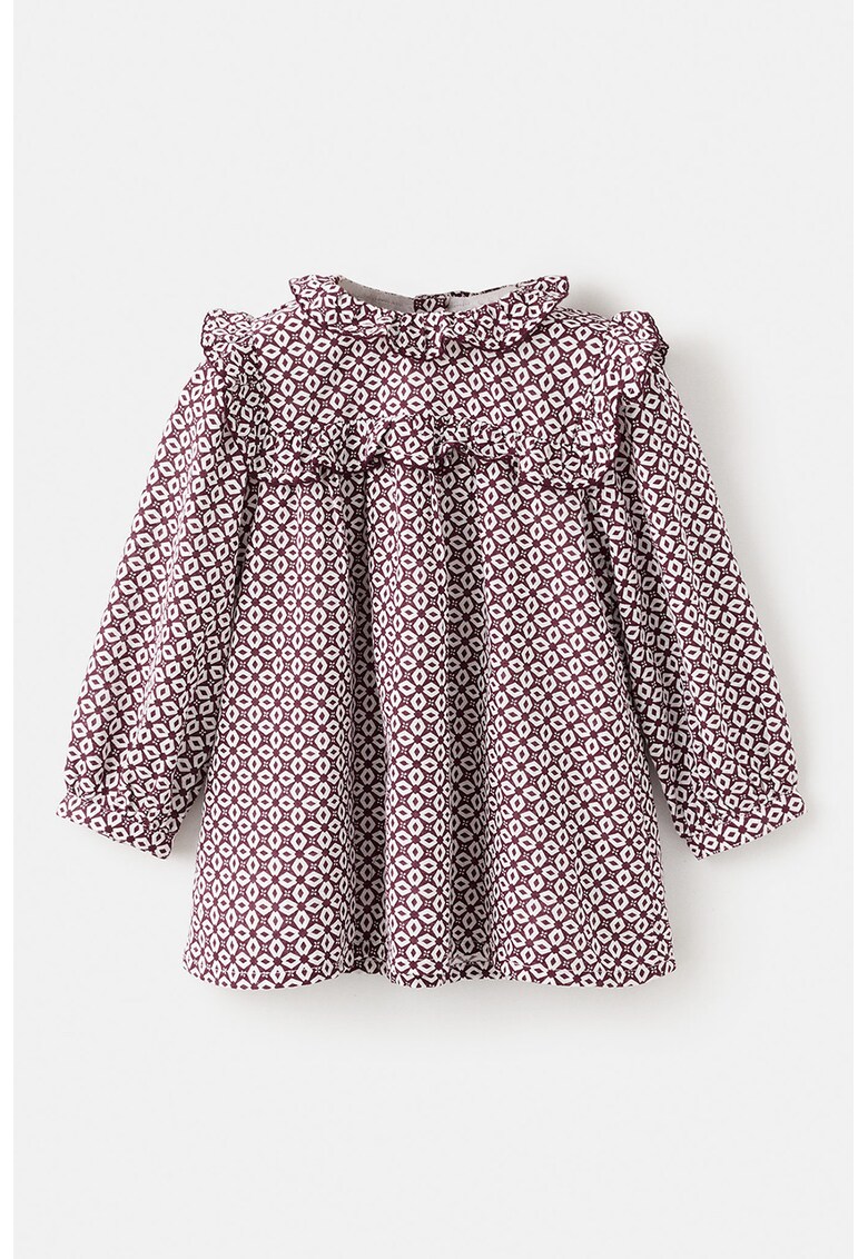 Rochie cu model si detaliu cu volane