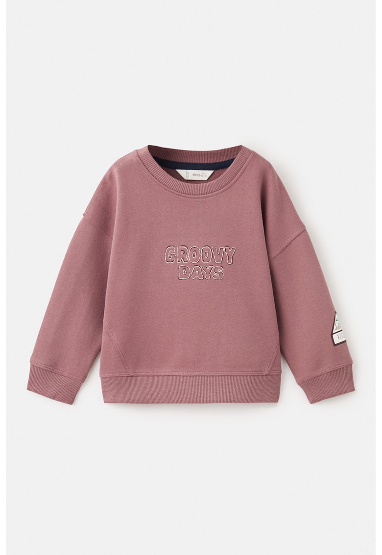 Bluza de trening cu broderie text