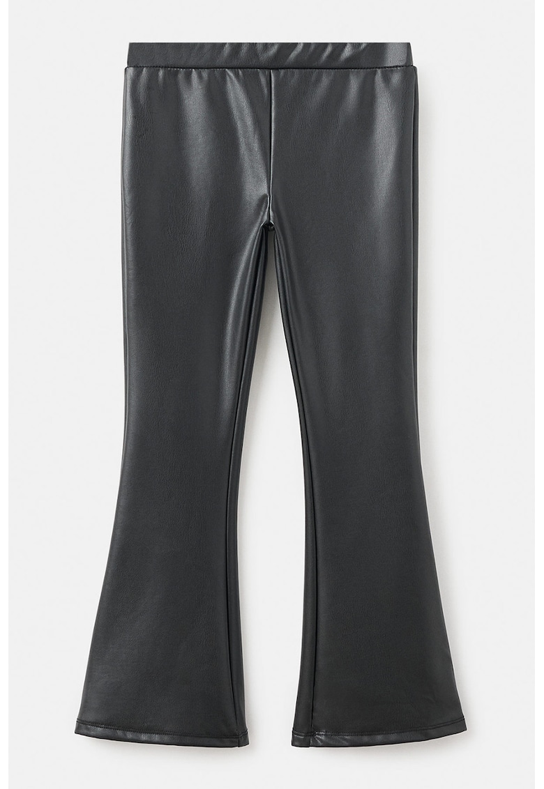 Pantaloni evazati din piele ecologica