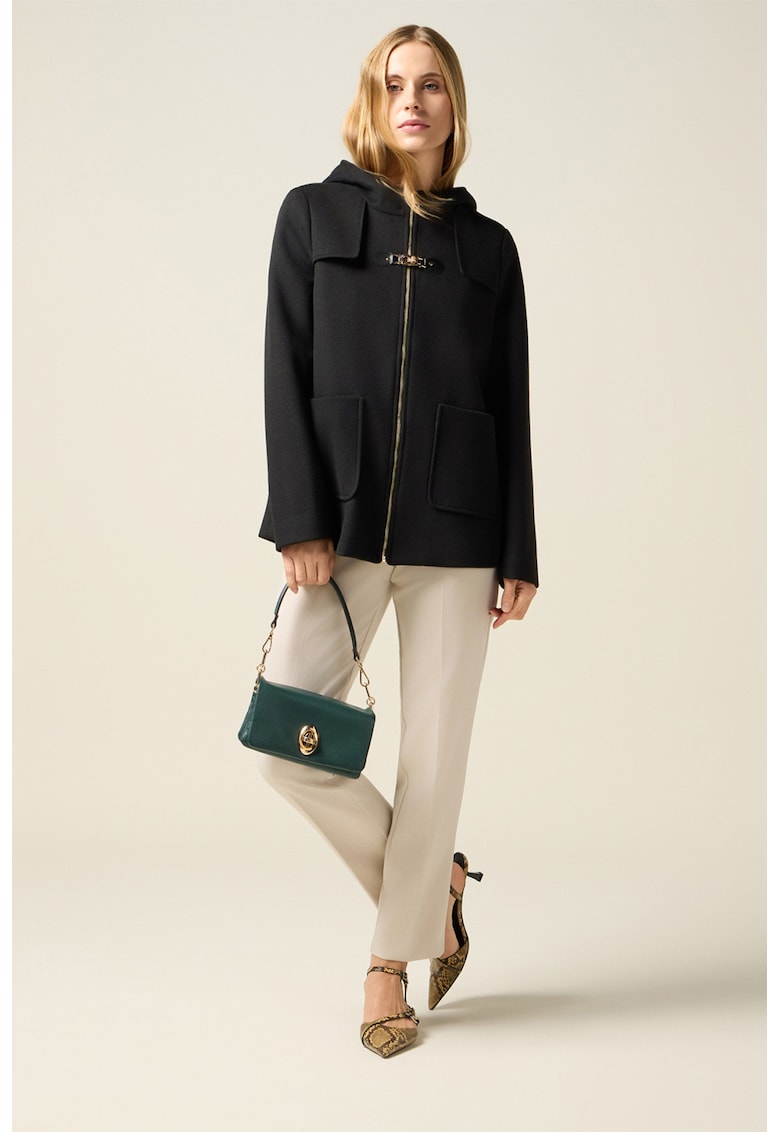 Palton cu gluga si fermoar