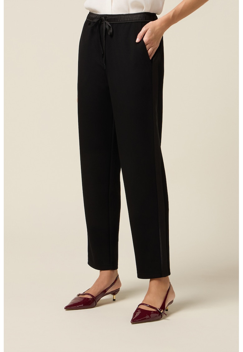 Pantaloni relaxed fit cu snur de ajustare