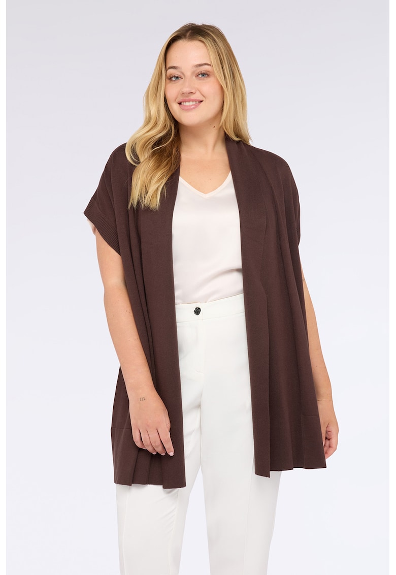 Cardigan fara inchidere cu model uni