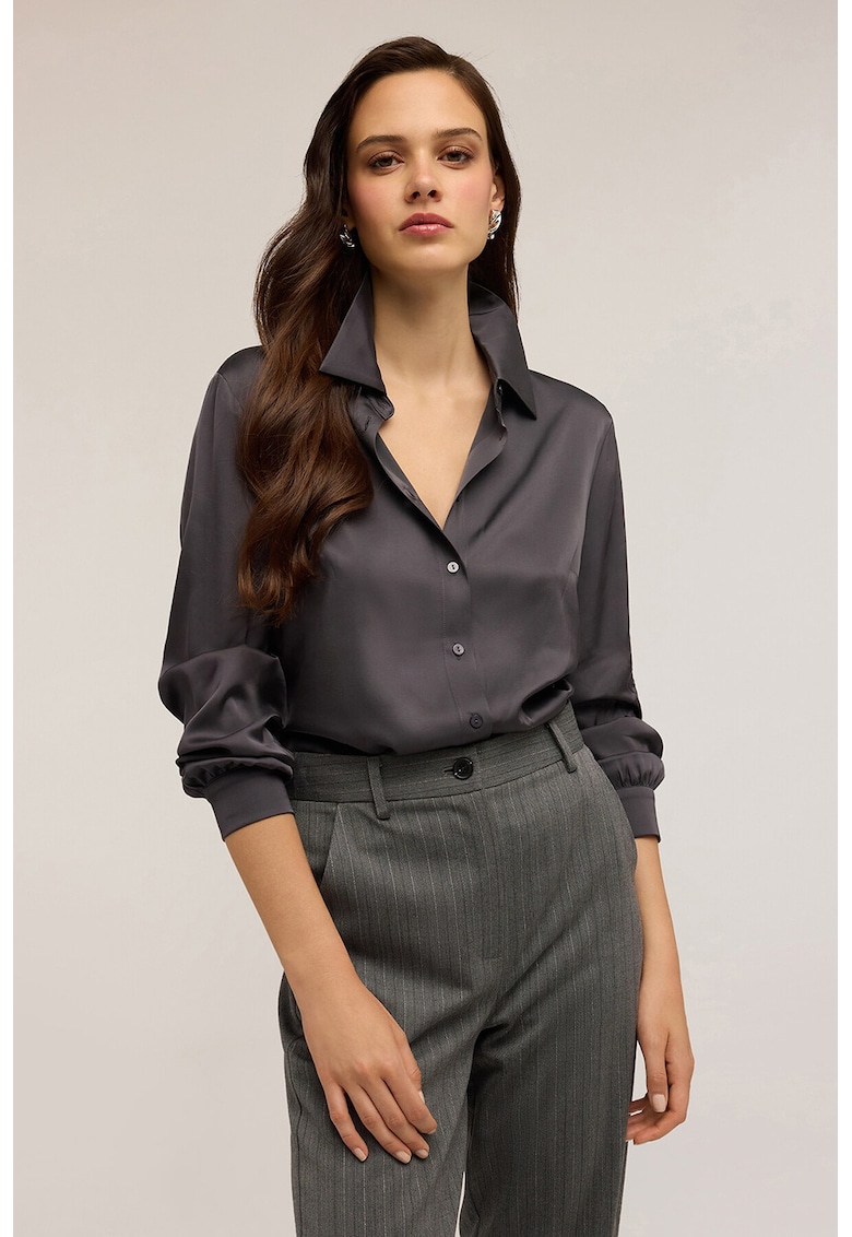 Camasa uni din satin