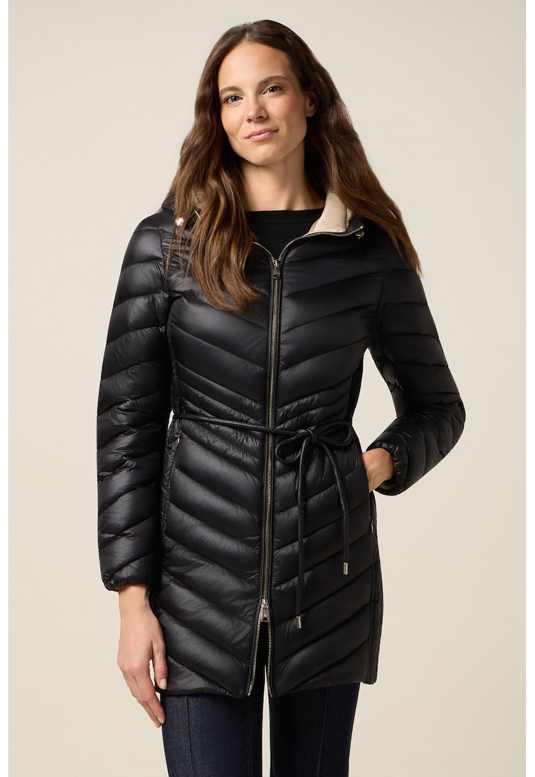 Geaca matlasata cu buzunare laterale - Negru