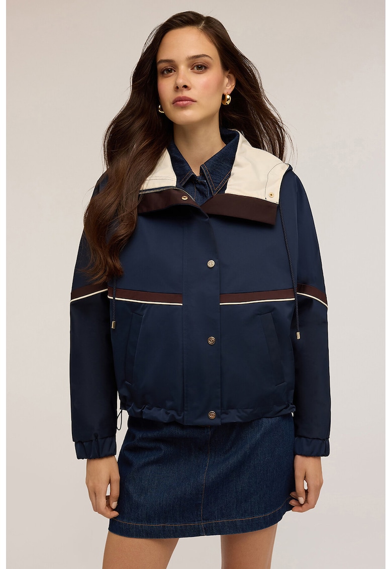 Jacheta bomber supradimensionata cu buzunare laterale