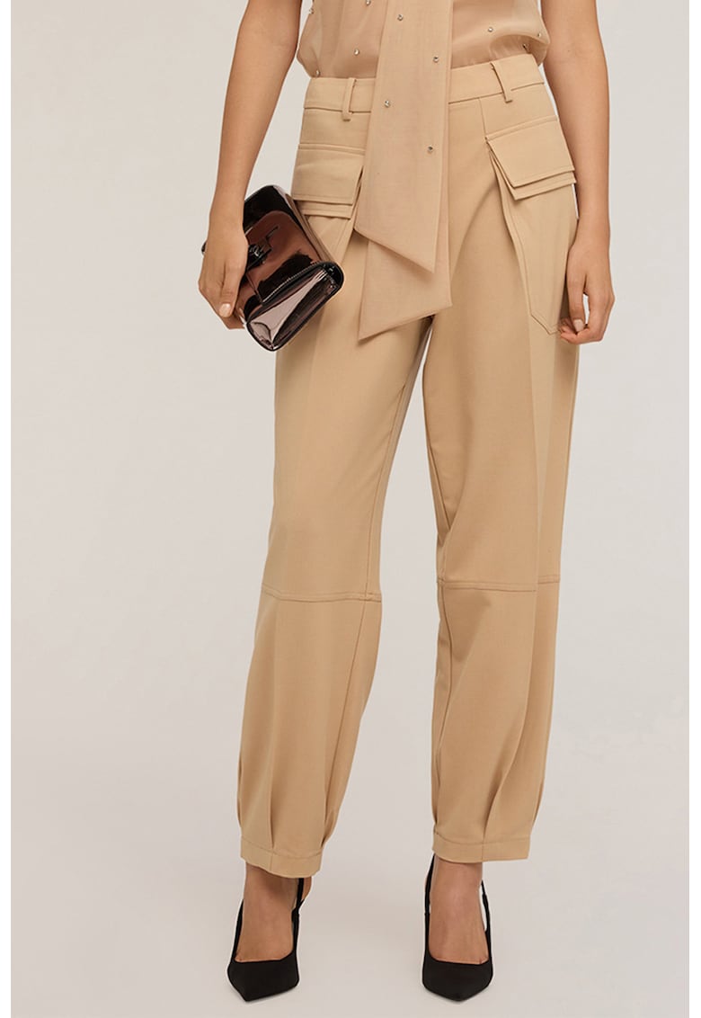 Pantaloni lejeri cu talie inalta