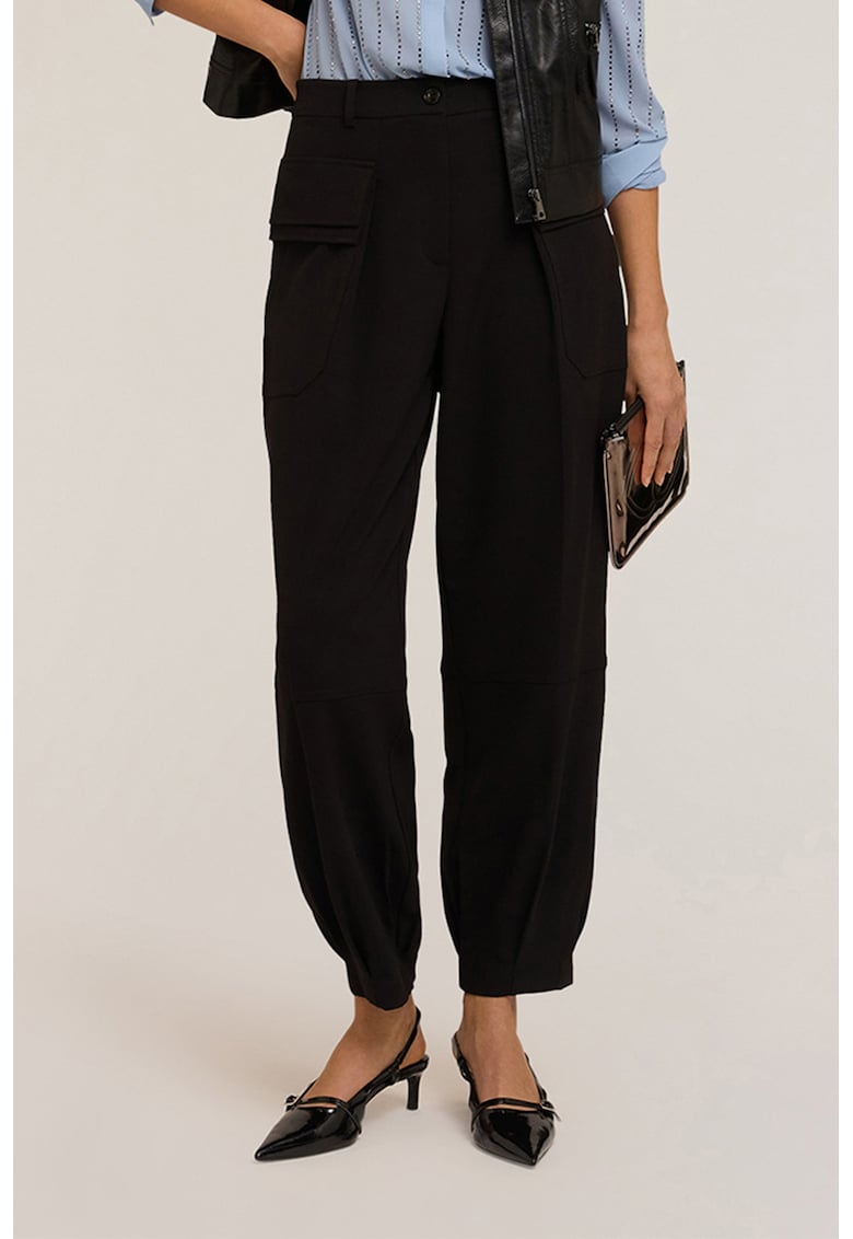 Pantaloni lejeri cu talie inalta