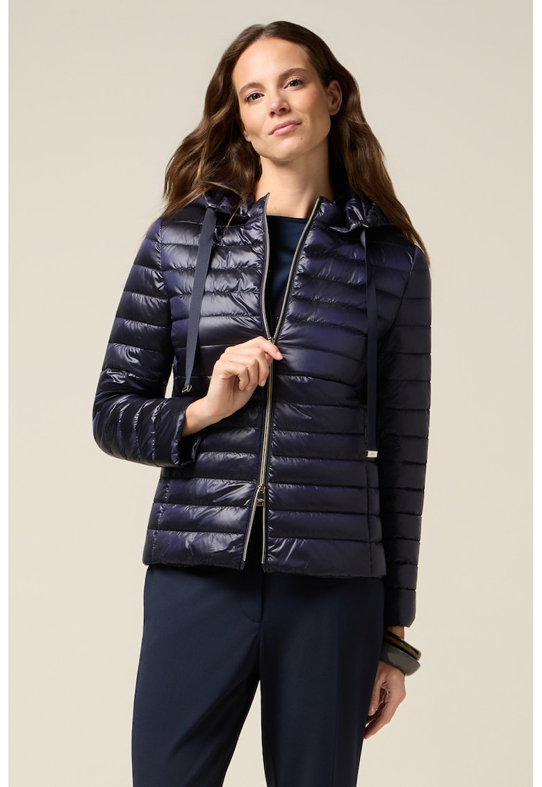 Geaca cu buzunare laterale cu fermoar - Albastru ultramarin