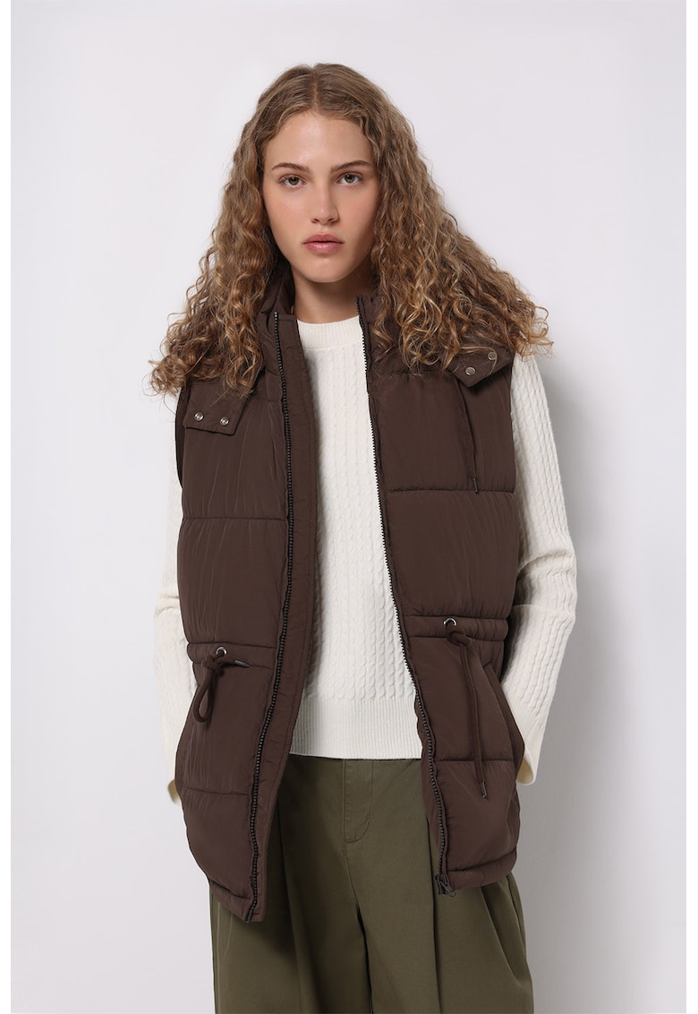 Vesta lejera cu vatelina si talie ajustabila