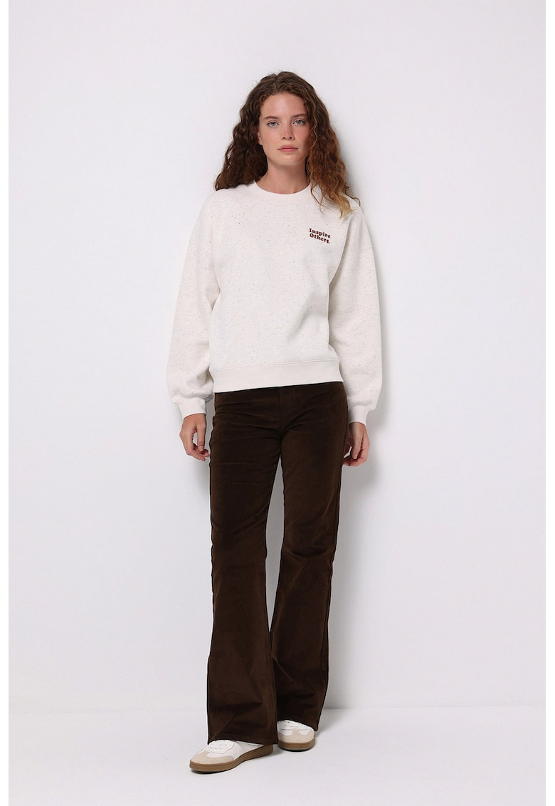 Pantaloni bootcut cu talie medie