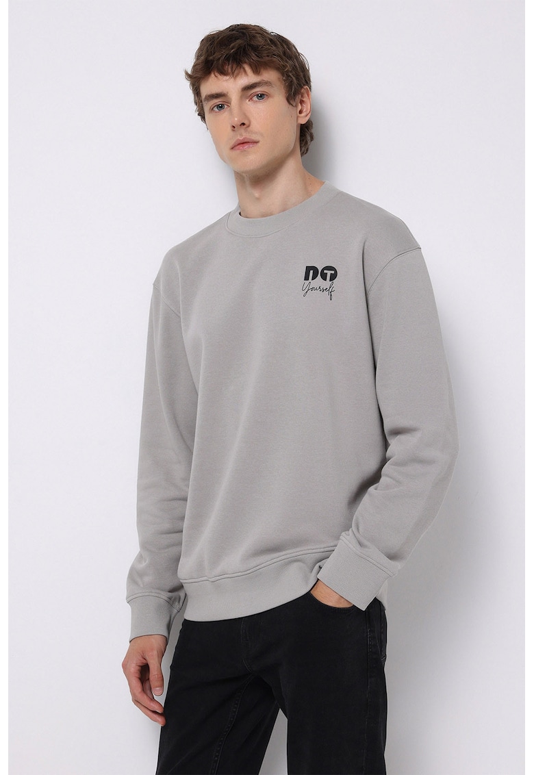 Bluza de trening lejera cu imprimeu pe piept