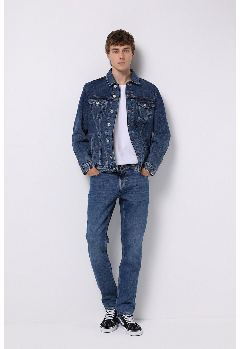 Blugi cu croiala dreapta si talie joasa