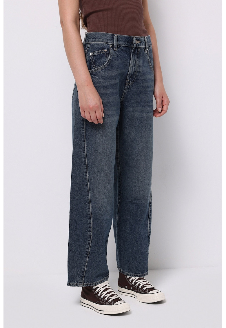 Blugi evazati din amestec dew lyocell cu talie medie