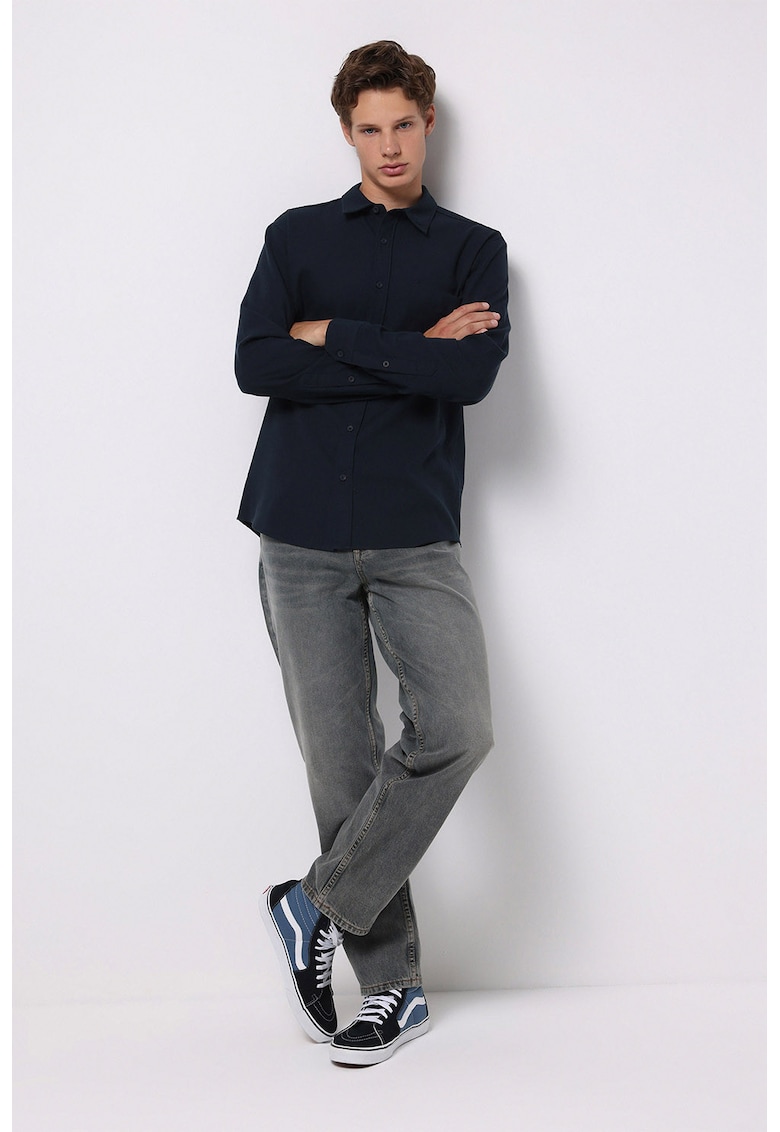 Blugi regular fit cu talie medie - Gri