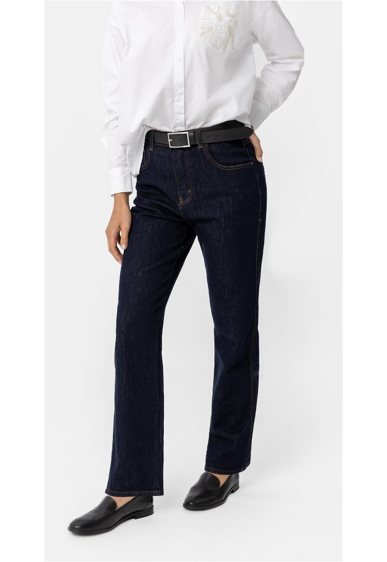 Blugi dama - talie medie - croiala dreapta - D-Trixy - Bleumarin