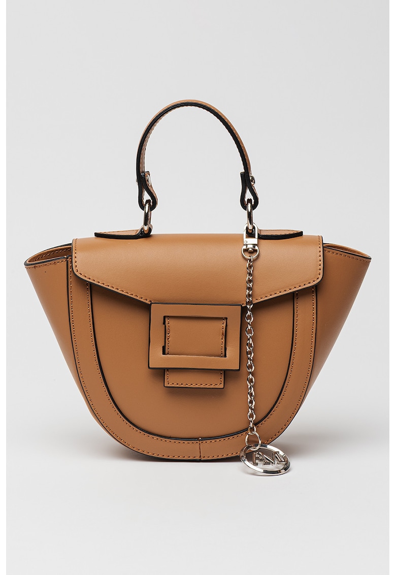 Geanta din piele cu maner si bareta ajustabila si detasabila