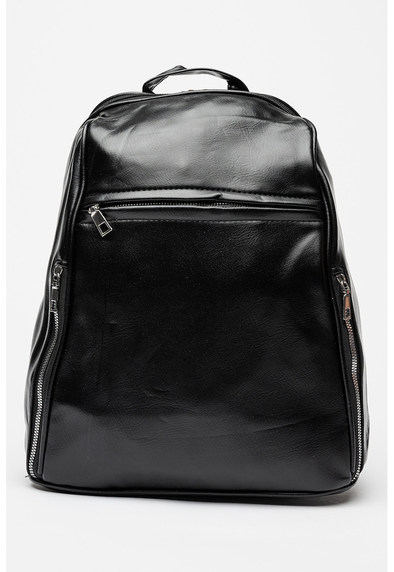 Rucsac cu buzunare cu fermoar - Negru