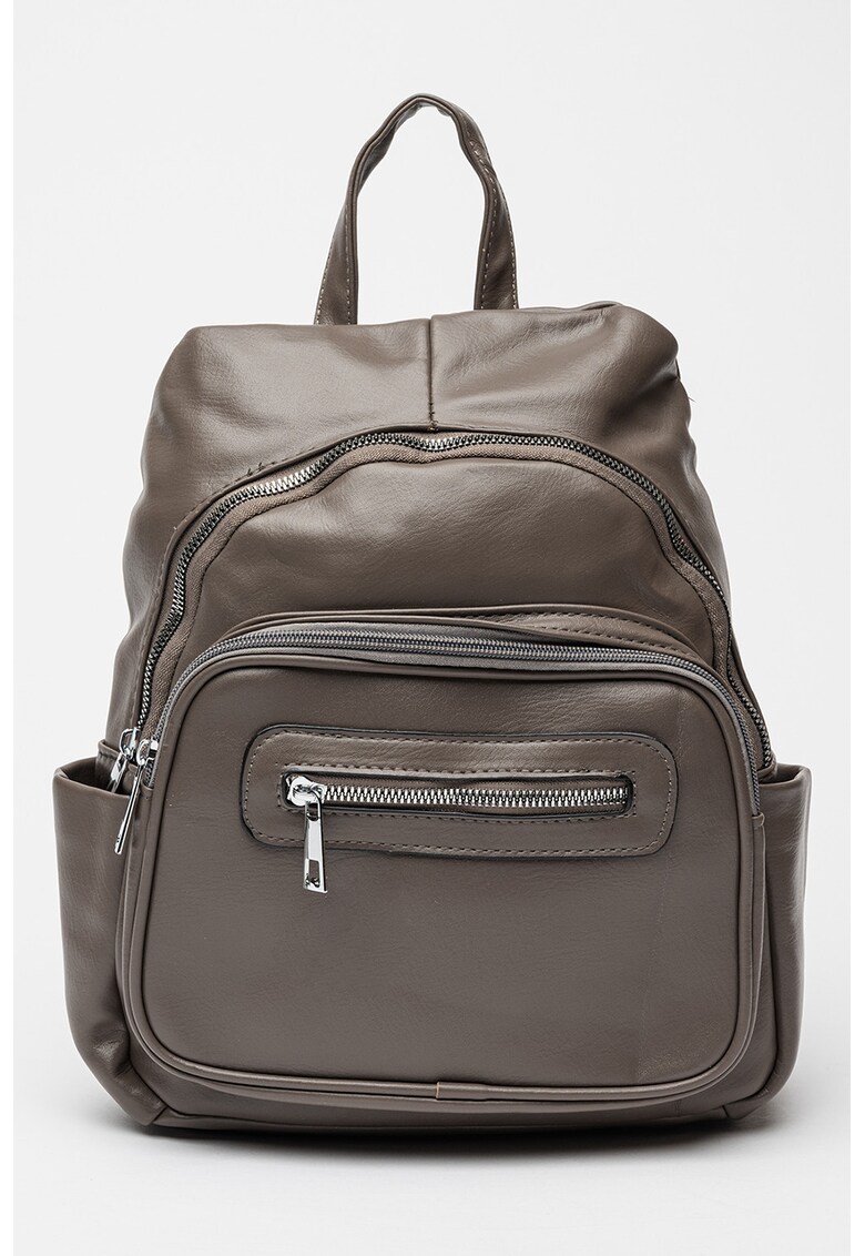 Rucsac cu buzunare cu fermoar - Gri inchis