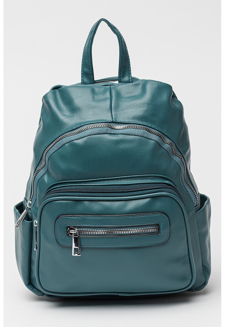 Rucsac cu buzunare cu fermoar - Albastru petrol