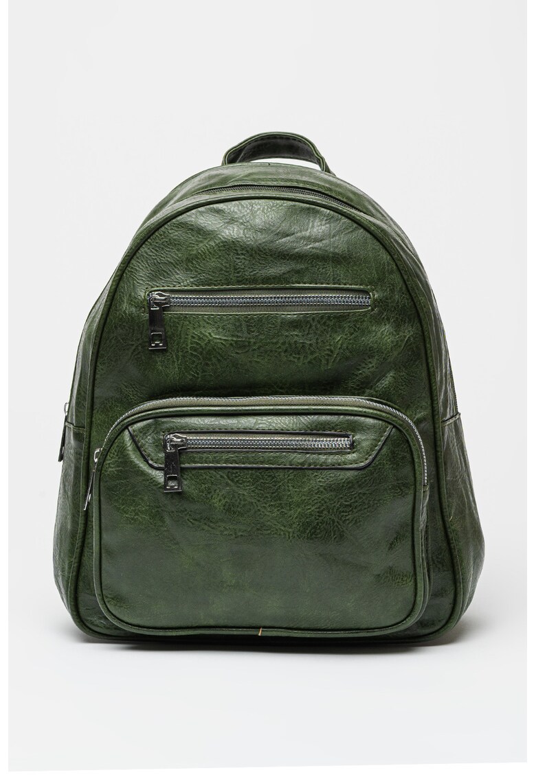 Rucsac cu buzunare cu fermoar - Verde padure