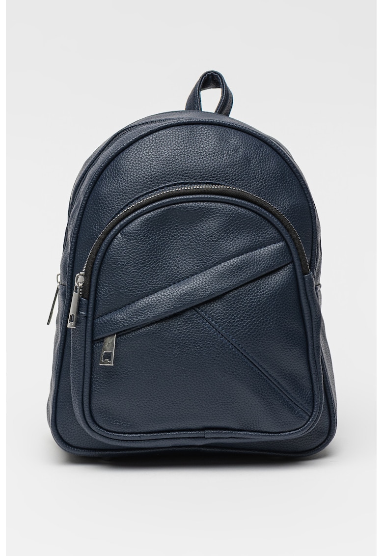 Rucsac de piele ecologica cu buzunar frontal cu fermoar