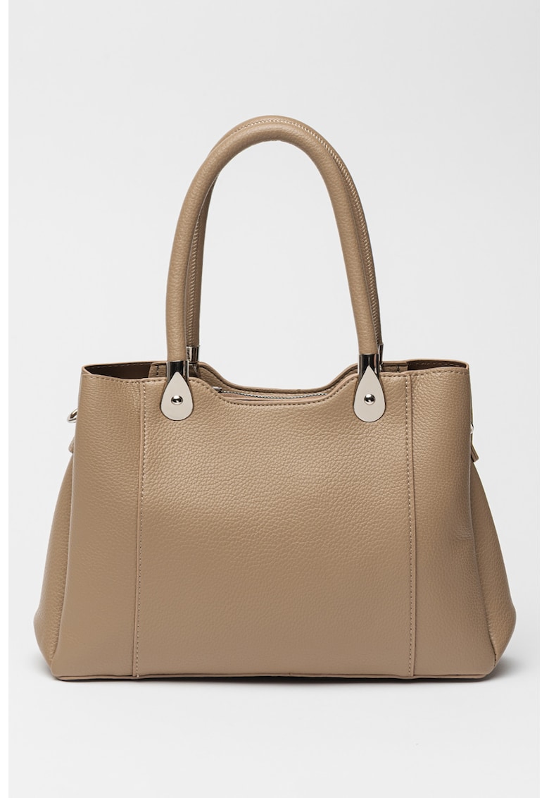 Geanta shopper de piele ecologica cu fermoar