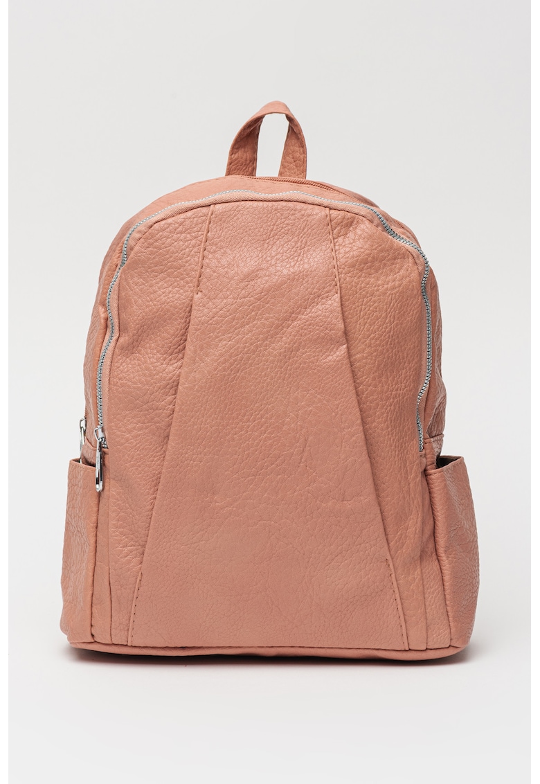 Rucsac de piele ecologica cu buzunar pentru sticla de apa