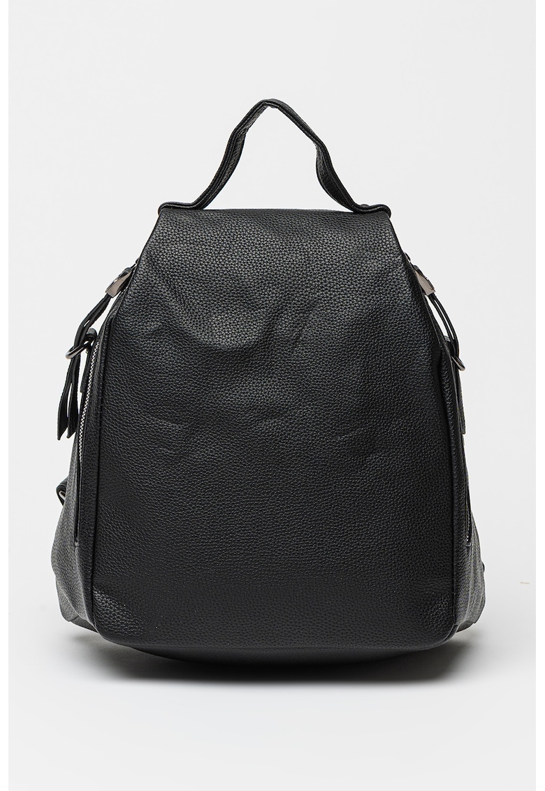 Rucsac de piele ecologica cu barete detasabile - Negru