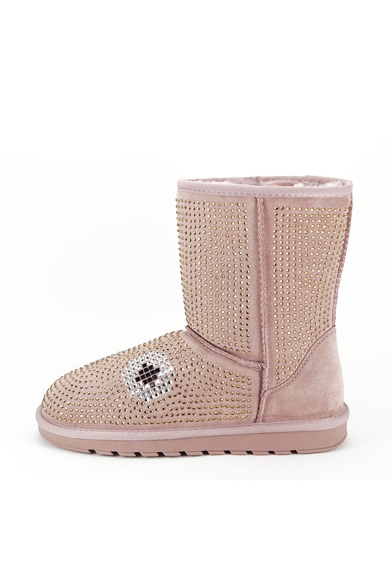 Cizme roz din piele naturala W8008 113 14067 Cizme roz din piele naturala W8008 113 14067