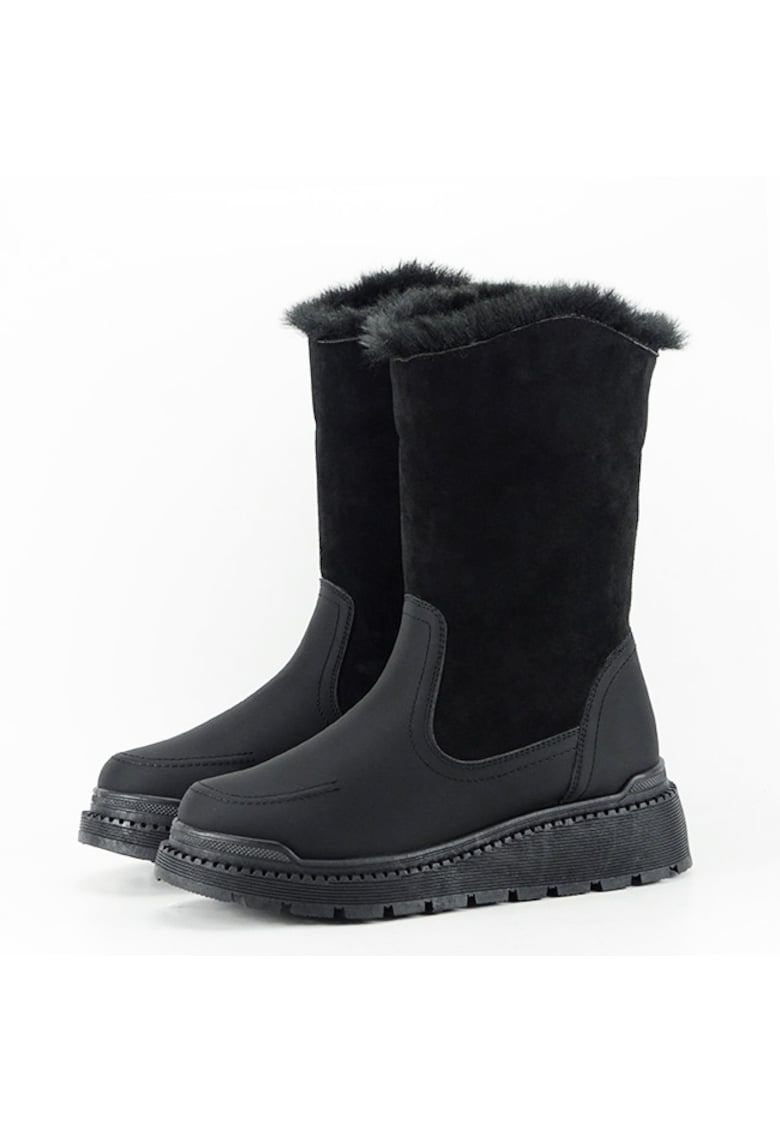 Cizme negre imblanite 21-Q71 111 11870