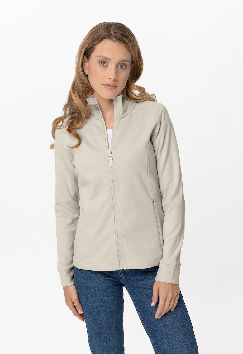 Hanorac fleece cu fermoar - Slim Fit - dama - F-Moya - bej