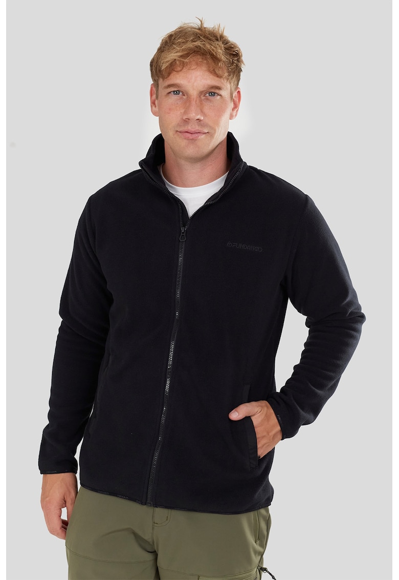 Bluza cu fermoar pentru trekking Nestor II - Negru